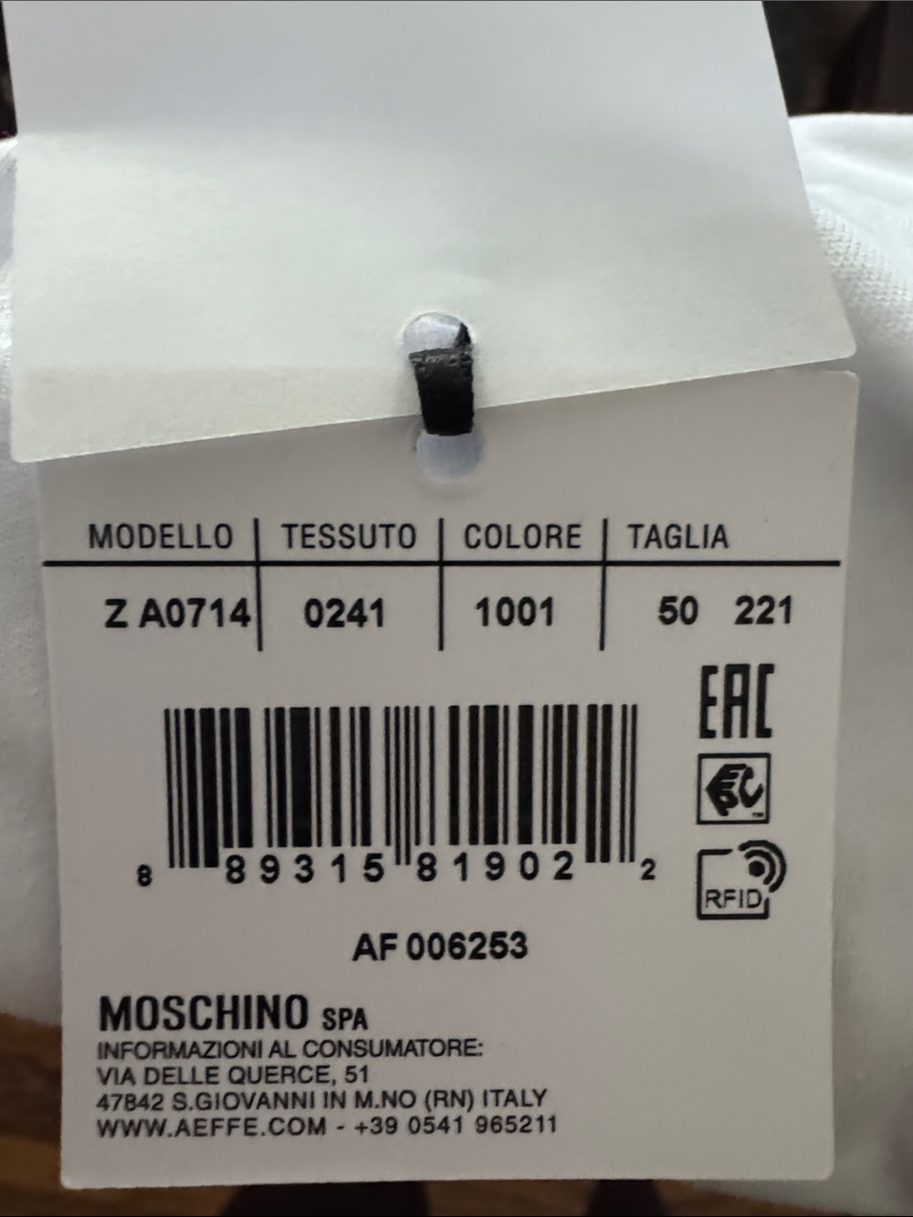 NEW Moschino Hamburger Logo Tee Size White Graphic Burger Tee Size L 50 - Picture 10 of 10